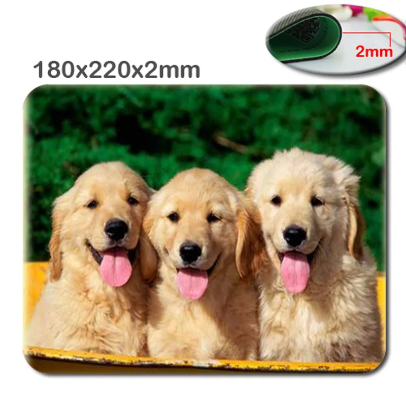 

Mairuige Wholesale Animal Lovely Dog Design Fractal Custom Rectangle Mouse Pad Oblong Gaming Mousepad in 220mm*180mm*2mm