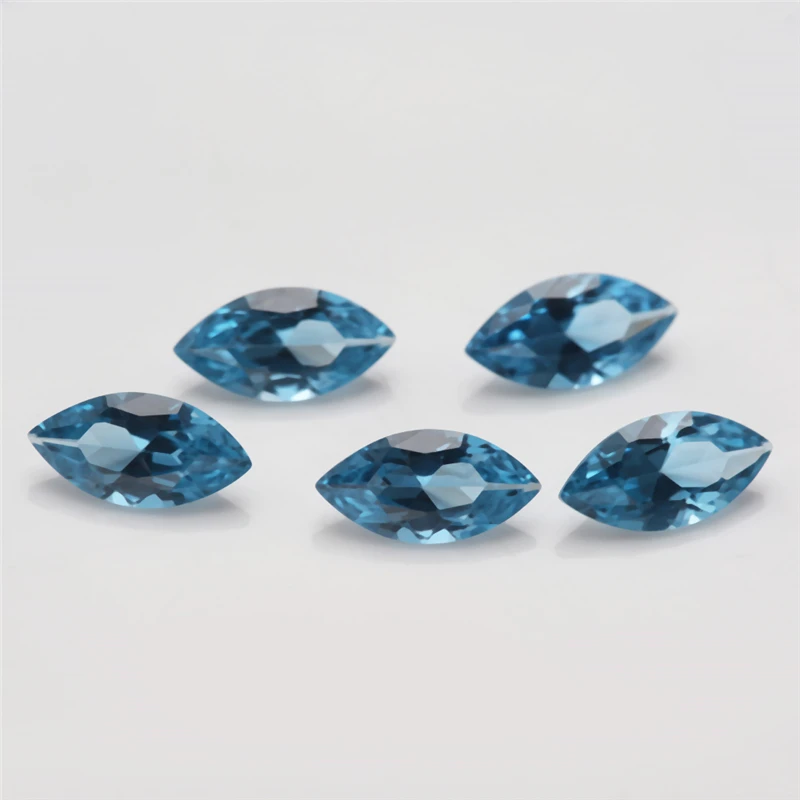Marquise-Schliff Synthetischer Spinell Blaue Lose Steine 3x6mm-8x16mm 106 109 113 120 Farbe für Schmuckherstellung – Detail 9