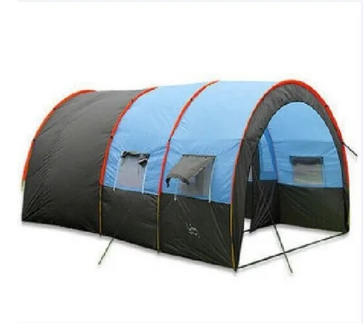 Utralarge 5-8 person use one hall one bedroom waterproof family party outdoor camping tunnel tent