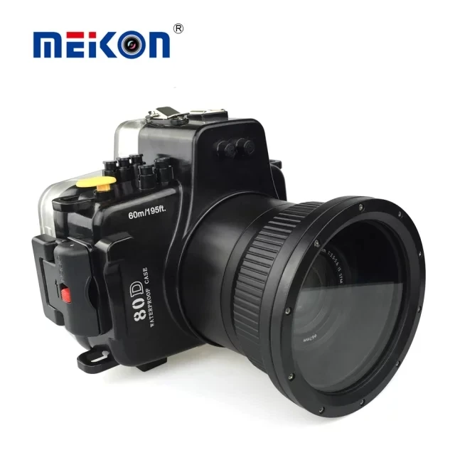 Meikon 40M 130ft Waterproof Underwater Camera Housing Diving Case for Canon EOS 80D Digital DSLR Camera Scuba Suits