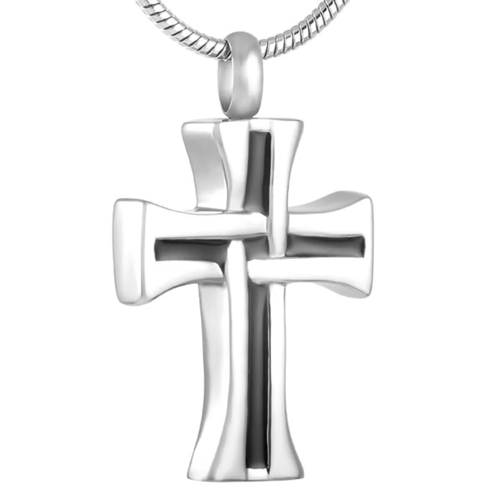 CMJ8024  Celtic Cross Shape Stainless Steel Jewelry Cremation Jewelry Urn Pendant Keepsake Urn ash Holder Collier