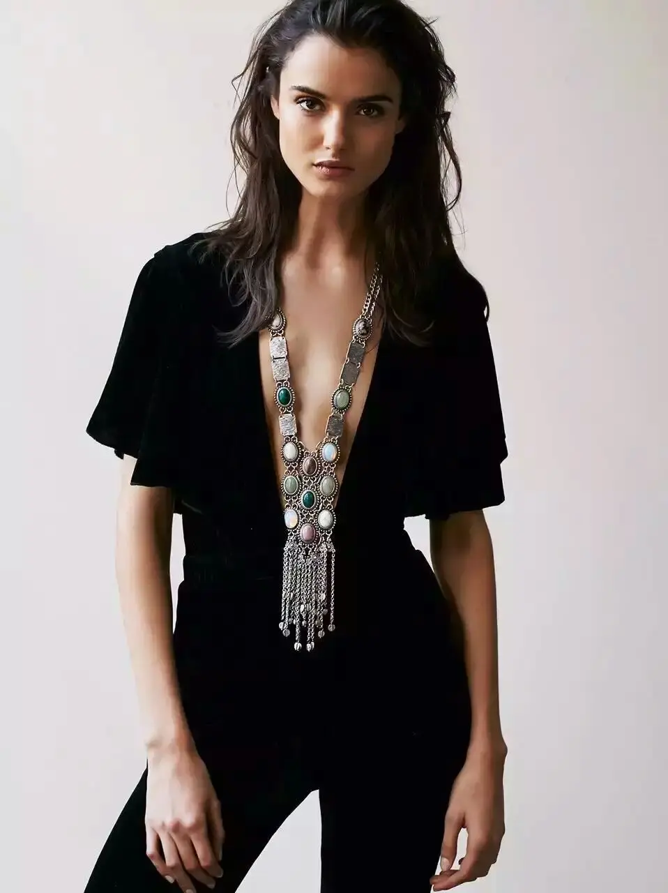 Bohemian Maxi 70cm Long Necklace Pendant For Women Collier Jewelry Colar Vintage Multilayer Tassel Collar Boho Necklace Bijoux