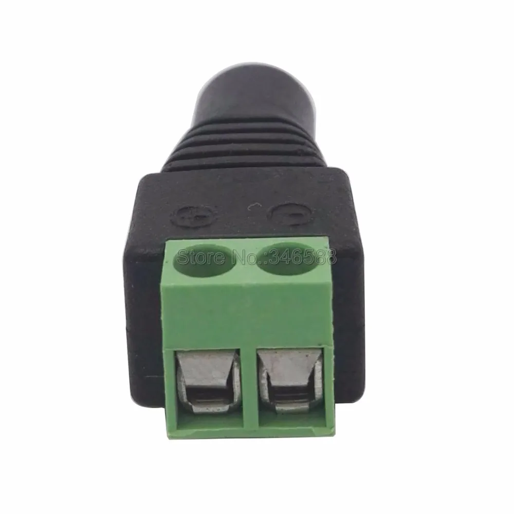 5pcs/lot DC Connector for LED Strip Free Welding LED Strip DC 5.5*2.1mm Male or Female Adapter Connector with Screw image 5
