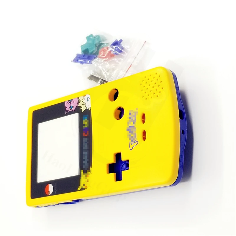 عالية الجودة DIY حالة خاصة ل gbc محدودة طبعة الأصفر الأزرق النسخة قذيفة ل ل gameboy اللون لعبة وحدة