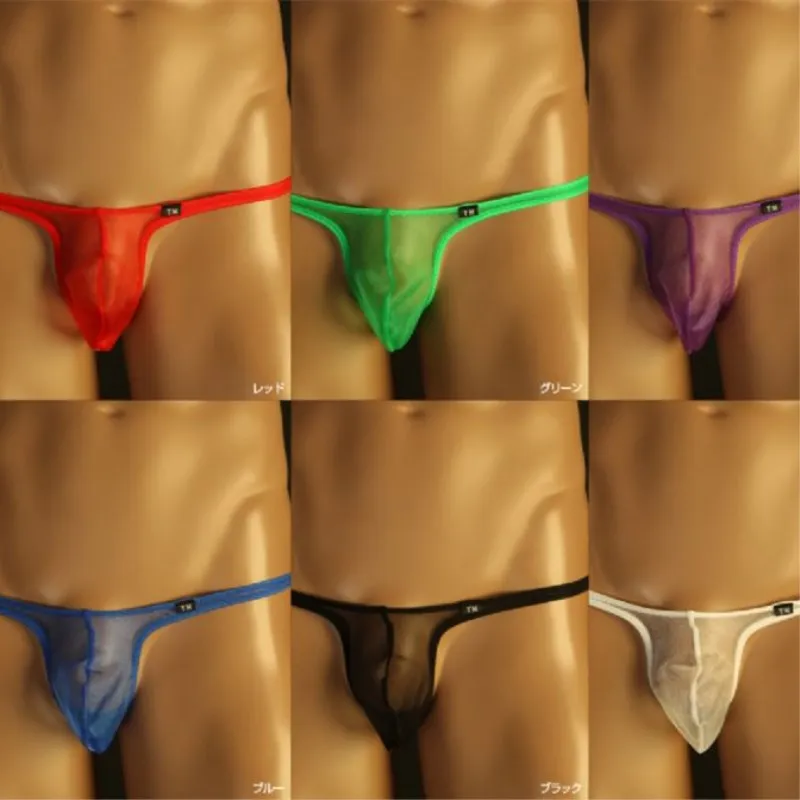 2018 Hot Sale New Brand Jockstrap Gay Underwear Sexy G Strings Men Thongs Transparent Ultra Low Rise Tanga Hombre Cueca Lingerie
