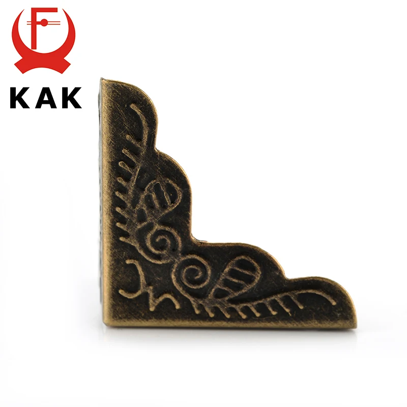 30PCS 3.6x2.4cm Luggage Case Box Corners Brackets Decorative Corner For Furniture Decorative Triangle Rattan Carved Hardware