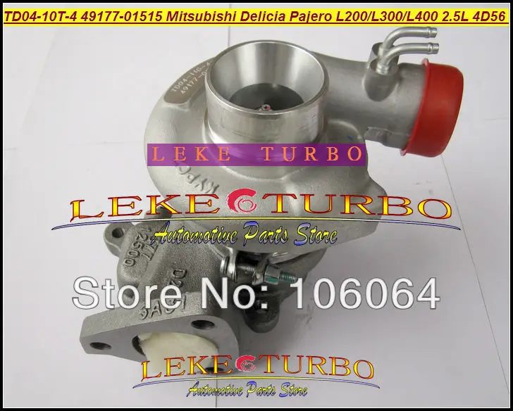 Turbocompresor Turbo TD04 49177-01515 49177-01503 para Mitsubishi L300 4WD Delicia Pajero Shogun L200 L400 2.5L D 4D56 refrigerado por agua