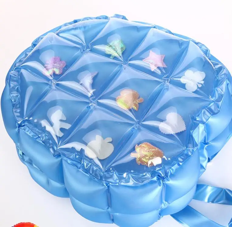 New Inflatable Waterproof Backpack Summer PVC Candy Beach Bag Children Swimming Bags Shoulder Bag
