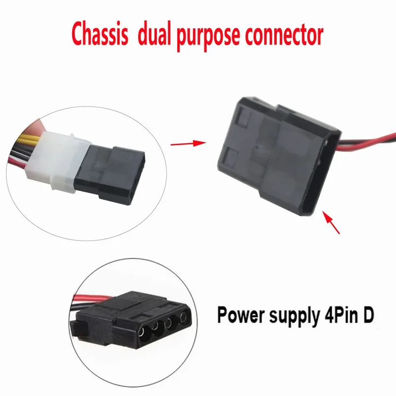 1 pcs Gdstime 4Pin 5 inches 120x120x25mm 12V Mute Plastic Brushless Computer DC Cooling Fan 120mm x 25mm 12025 Two Wires