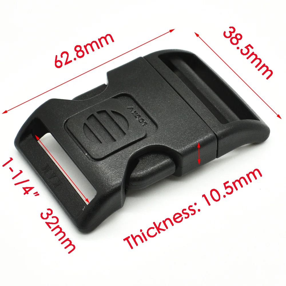 10pcs Pack  Plastic Self-locking & Arched Switch Buckle for Backpack Straps Camping Bags