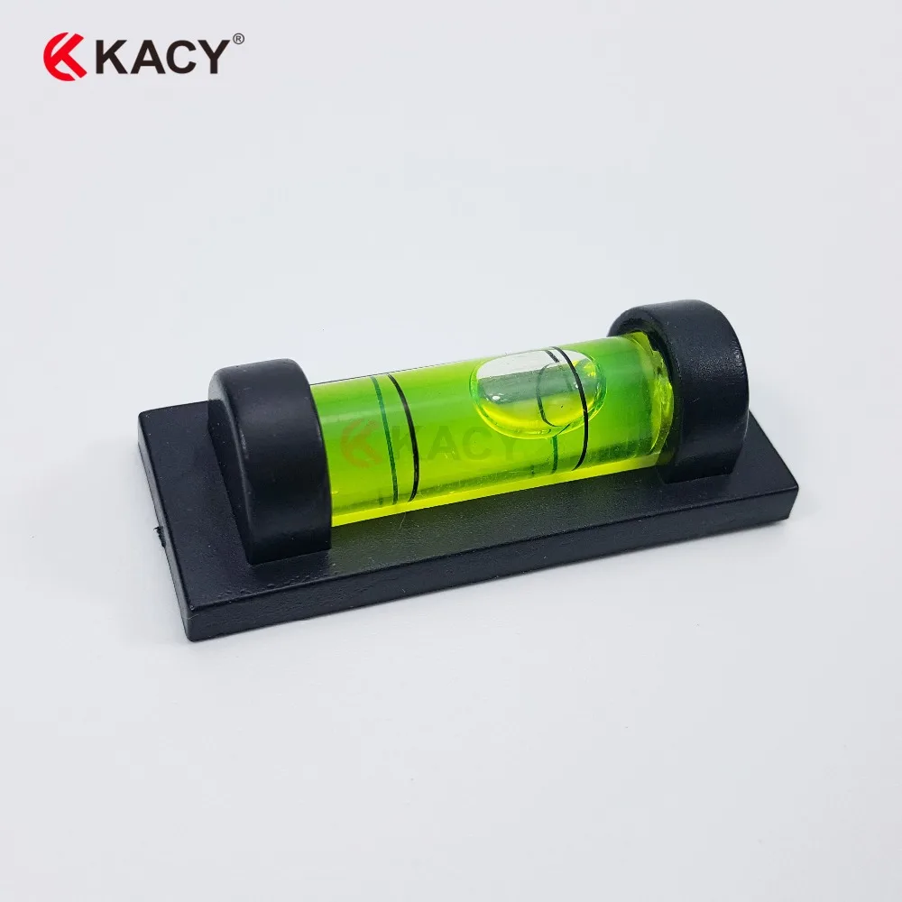 Kacy 50ピース送料無料ミニギフトスピリットレベル-黒ベース、1バブルレベルを示している