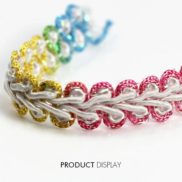 زخرفة شريط الدانتيل المضفر ، زخرفة الملابس ، الخياطة على النسيج زين ، لوازم الخياطة للحرف اليدوية ، الزفاف ، الحفلة الراقصة/T799