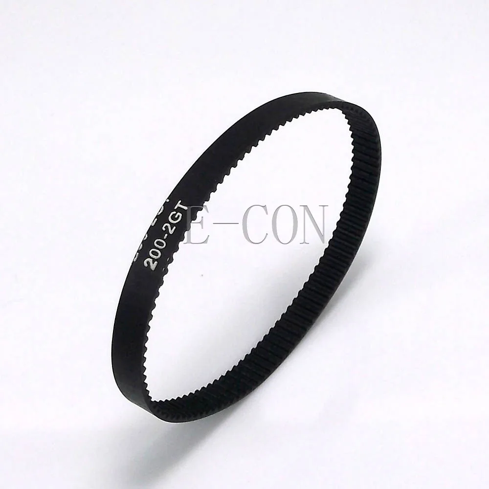 1pcs/lot 200-GT2 Loop Timing Belt Width 6mm GT2 Belt Rubber Fiberglass Inner Length 200mm 100 Teeth for GT2 Timing Pulley