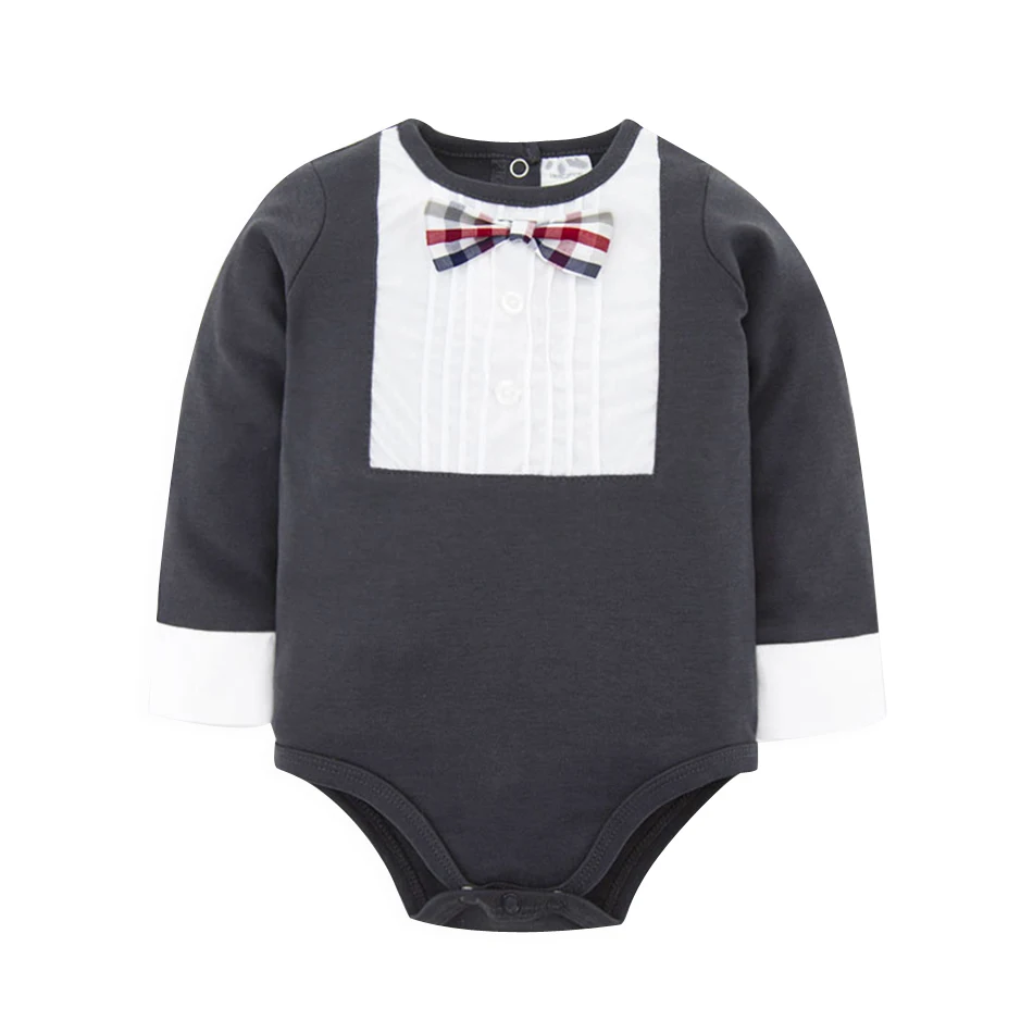 

Kavkas Baby Boys Bodysuits Spring Autumn Newborn Baby Clothing Gentleman Tie Baby Boy One Piece Jumpsuits Clothes