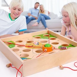 Creative pull ball table game children wooden maze kindergarten early education intellectual strength parent-child toy