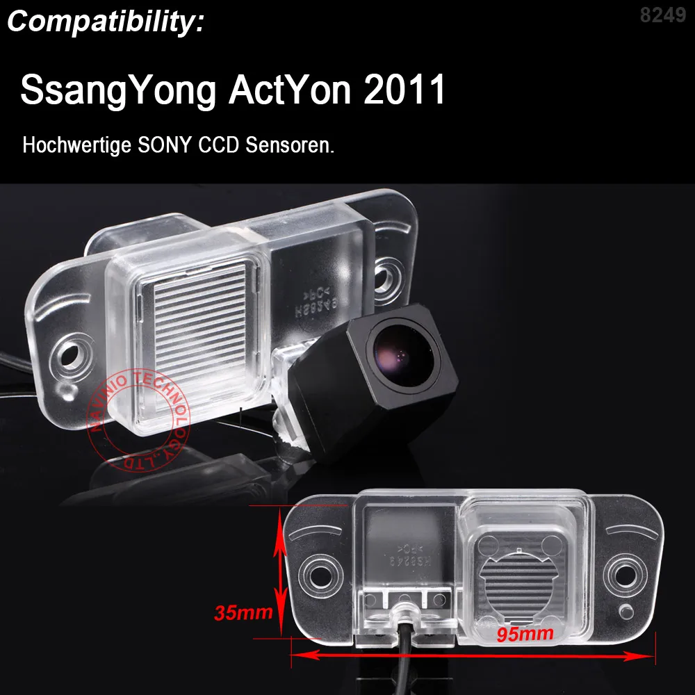 1280*720 Pixels 1000TV line 170 degree For Ssang Yong Actyon 2011 Car Rear Reverse back Camera