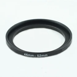 46-52mm 46mm para 52mm Step-up Filtro Anel Adaptador de Metal Preto 46-52