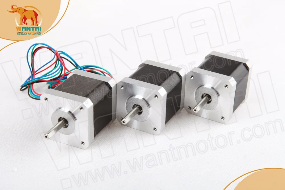 High Holding Torque! Wantai 3PCS CNC Nema 17 Stepper Motor 42BYGHW815 55N.cm 78oz-in 48mm 1.5A  Reprep DIY CNC  Bipolar  4leads