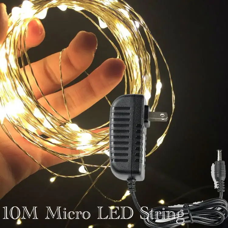 

Original Starry String Lights - Warm White LED on Flexible Copper Wire 33ft LED String Light with 100 Individually Mounted LED