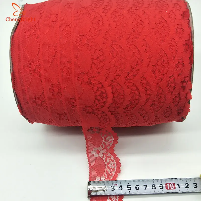 ChengBright Nice 300 Yards Lace Ribbon 40MM Wide Lace Trim DIY Embroidered Net Lace For Sewing Decoration African Lace Fabric