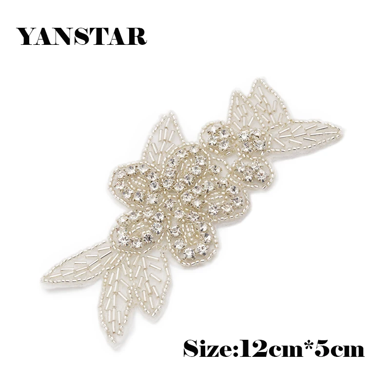 

YANSTAR 30PCS Wholesale Rhinestone Applique Bridal Gown Sash Sewing On For Wedding Dresses Sash Bridal Gown Accessory YS770