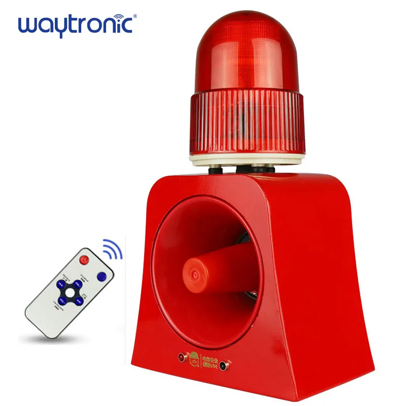 Warning Signal Beacon Light Horn Siren 120db Outdoor Audible and Visual Alarm Annunciator for Safety Prompt 12V 24V 220V