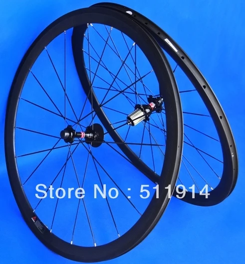 

Full Carbon Matt Matte Road Bike Bicycle Clincher Wheelset 700C - 38mm ( Set : Front and Rear )