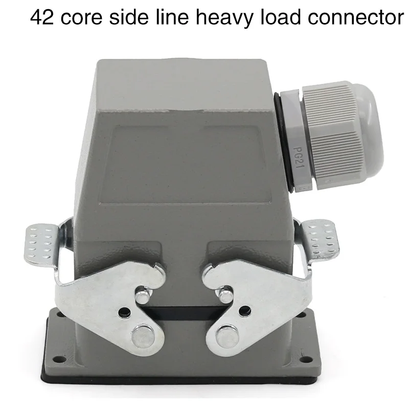 Hdc-hdd-042 heavy-duty connector 42-core cold pressed rectangular aviation plug socket industrial waterproof socket 10A