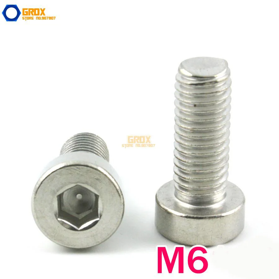 

M6 Thin Cap Head Allen Bolt Screw 304 Stainless Steel DIN7984