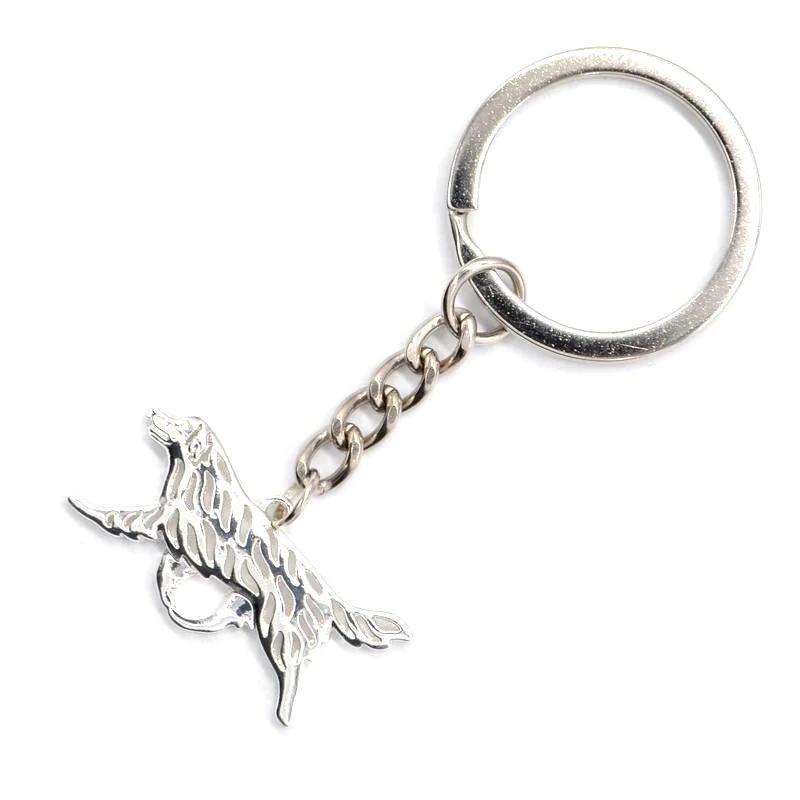 Lovers Alloy Pendant Key Chains Women's Metal Leonberger Key Chains