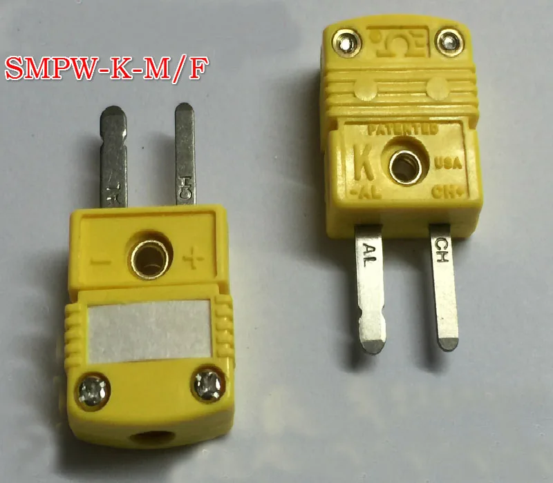 Free shipping 50pc Original k type thermocouple Plug Female Thermocouple Connector sensor SMPW-K-F