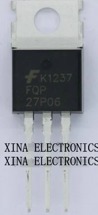 FQP27P06 FQP 27P06 MOSFET 60V 27A TO-220 ROHS ORIGINAL 10PCS/lot  Free Shipping Electronics composition kit