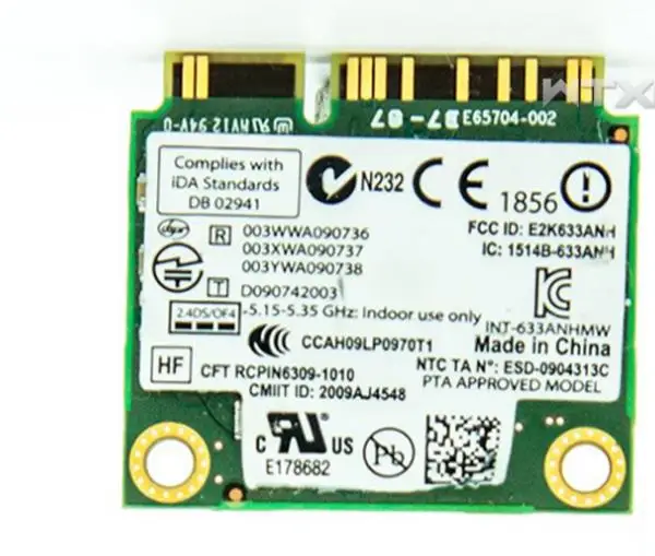 For intel Centrino Ultimate-N 6300 Intel 6300 633ANHMW 6300AN for 2.4&5G 450Mbps WiFi wireless network card