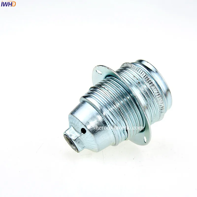 IWHD Aluminum Douille E27 Socket Bulb Holder For Pendant Light Retro Soquete Fitting E14 E27 Lamp Holder Base Lampholder