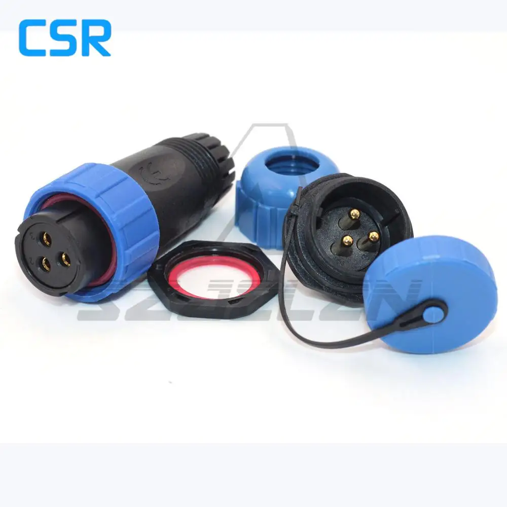 SP2110/S3-P3, 3pin Waterproof Connector ,IP68 Industrial Connectors, Led Power Connector Plug And Socket