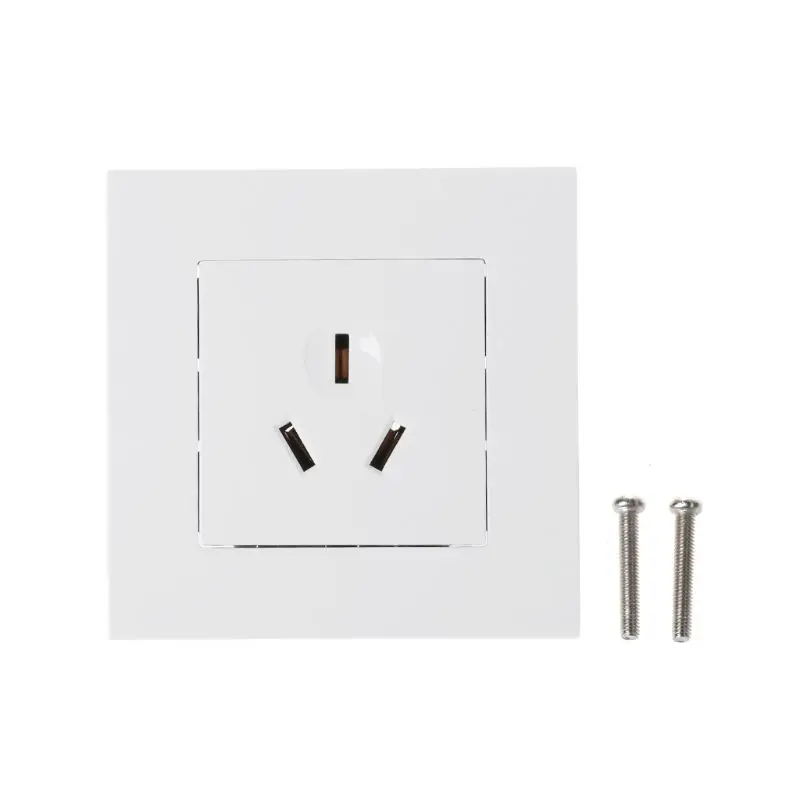 Wall Socket 86 Type 16A Power Outlet With 3 Holes White PC Panel For Air Conditi
