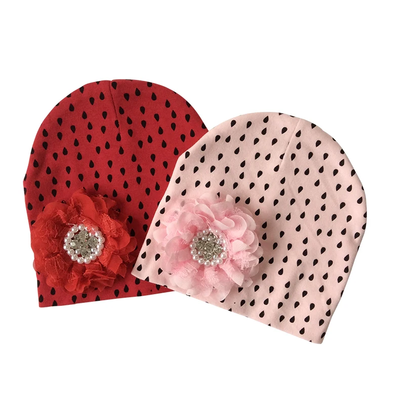 Baby Hat Cotton Floral Hat For Baby Girls Winter Caps Children\'s Beanie hats