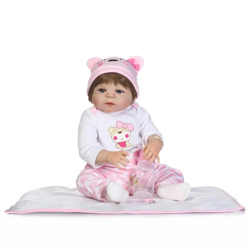 

Real dolls for sale 22"55cm full silicone reborn baby dolls toys gift for child bebe girl reborn bonecas can enter water