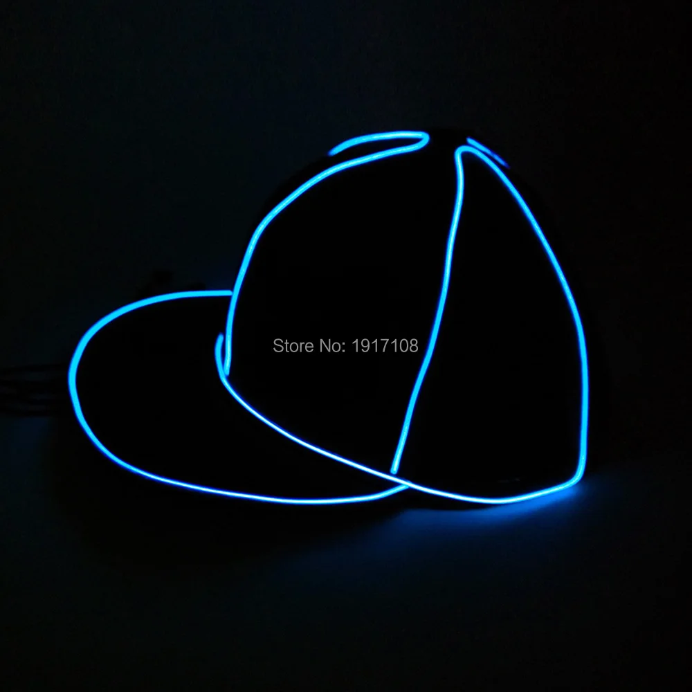 Hot sales Glowing EL Bboy Hats 10 colors select LED baseball caps hip-hop hats boy and girl Gift for Easter Birthday party Decor