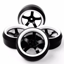 1/10 Wheel Rim RC Drift Tires Fit HPI 1:10 On-Road Racing Car 3 Degree 12mm Hex Accessory