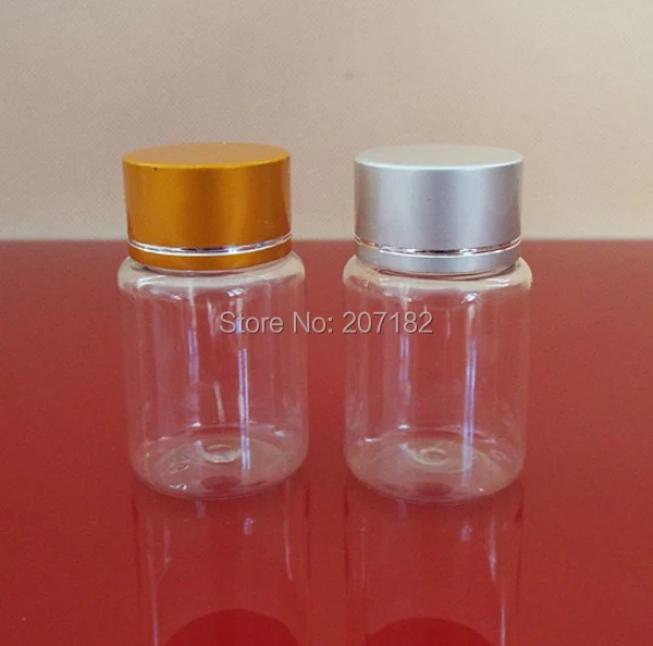 

(100pcs/lot) 20ml/20g Top Grade Transparent PET Bottle, Medical Bottle,Packing Bottle,Plastic Bottle-Gold/Silver Metal Cap