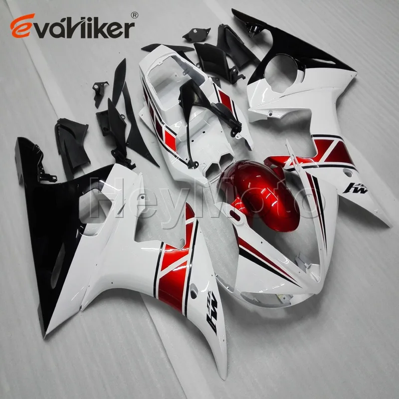 Motorcycle cowl for YZFR6 2003 2004 2005 YZF R6 03 04 05 red white ABS Body Kit motor Fairing