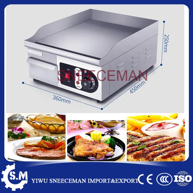 

Stainless Steel Electric Grill desktop restaurant equipment Teppanyaki Griddle