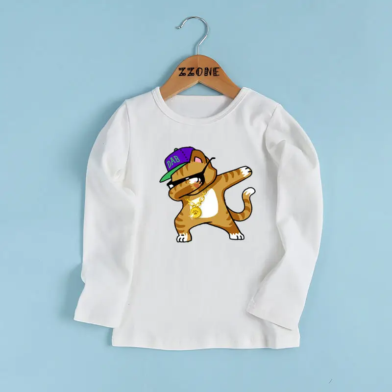 

Boys/Girls Dabbing Unicorn Cartoon Funny Boys Pattern Rabbit/Cat/Panda/Dog Casual T-shirt Kids Long Sleeve Clothes,LKP2081