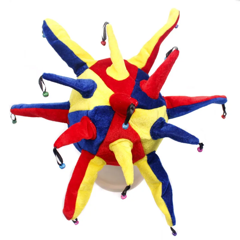 قبعة حفلات المهرج ، أزياء الهالوين المضحكة ومتعددة الألوان