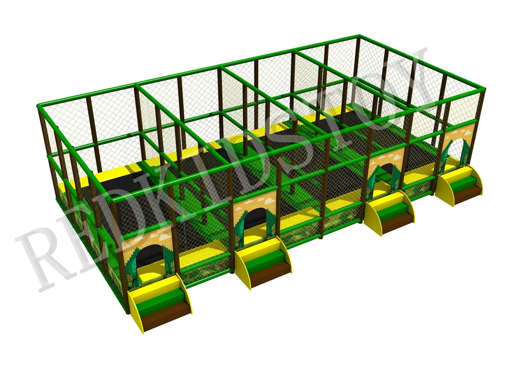 EU Standard Children Trampoline With Four Separated Jumping Areas