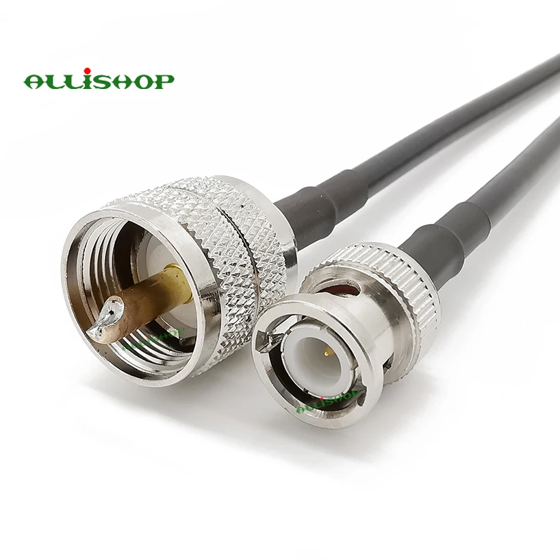 

LMR200 UHF Male PL-259 to BNC Male RF Coax Connector Digital Jumper Cable LMR200 for HAM CB Radio Antenna 1/3/5/8/10/12/15M