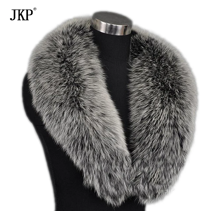 Winter Women\'s Real Fox Fur Collar Fox Fur Cap Fur Collar 80-100cm Collar Soft Fur Scarf Neck Warmer Fashion Soft Natural Shawl