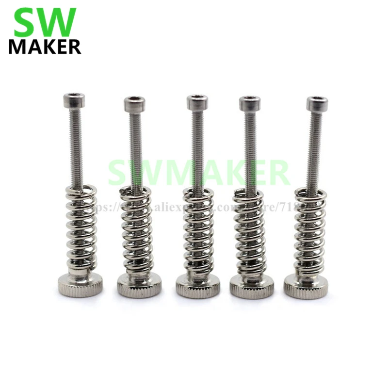 

5 set Leveling Component M3 Screw Leveling Spring Leveling Knob Suite for Reprap i3 3D Printer