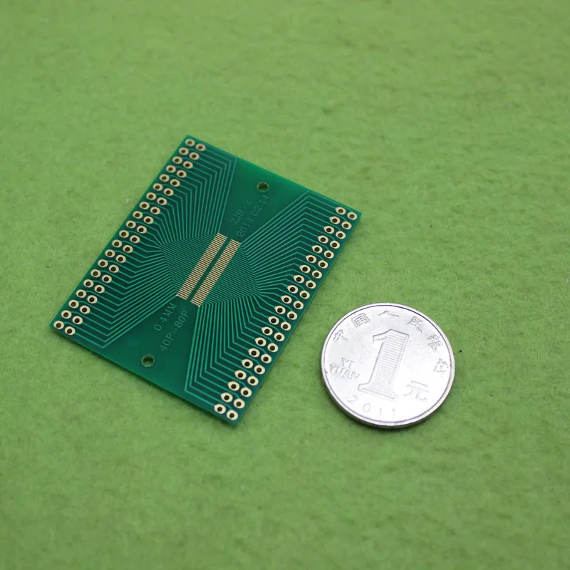 Nave libera 5 pz 40pin 0.4 giro in oro 2.54mm doppia fila intestazione striscia Pinboard Test board Docking adapter 41*51MM scheda di trasferimento PCB